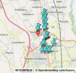 Mappa Via Monteverdi, 33010 Tavagnacco UD, Italia (1.24)