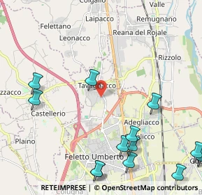 Mappa Via Monteverdi, 33010 Tavagnacco UD, Italia (3.13063)