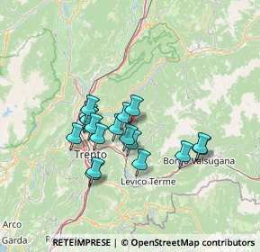 Mappa 38042 Baselga di Piné TN, Italia (11.08556)