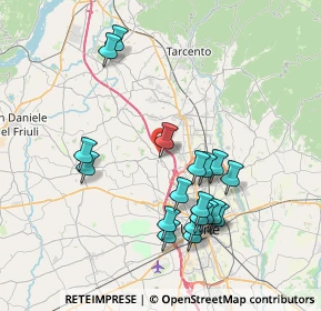 Mappa Via Garibaldi, 33010 Pagnacco UD, Italia (7.48053)