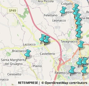 Mappa Via Garibaldi, 33010 Pagnacco UD, Italia (2.68938)