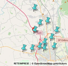 Mappa Via Garibaldi, 33010 Pagnacco UD, Italia (3.85833)