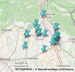 Mappa Piazza I Maggio, 33030 Rive D'arcano UD, Italia (11.6795)