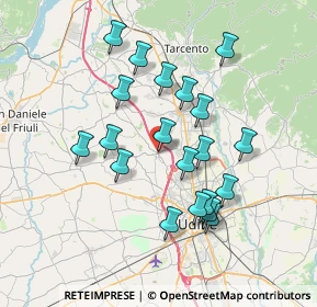 Mappa Via Giacomo Matteotti, 33010 Pagnacco UD, Italia (6.6355)