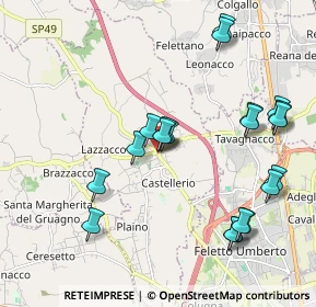 Mappa Via Giacomo Matteotti, 33010 Pagnacco UD, Italia (2.097)
