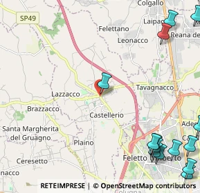 Mappa Via Giacomo Matteotti, 33010 Pagnacco UD, Italia (3.55813)