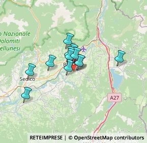 Mappa Via Cavessago, 32100 Belluno BL, Italia (4.41333)