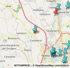 Mappa Via del Buret, 33010 Pagnacco UD, Italia (3.46375)