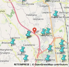 Mappa A23 Palmanova - Udine - Tarvisio, 33010 Pagnacco UD, Italia (2.724)