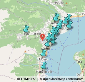 Mappa Via A. Regina, 22014 Dongo CO, Italia (1.588)