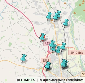 Mappa Via Salita Pertoldi, 33010 Pagnacco UD, Italia (4.45824)