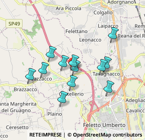 Mappa Via Salita Pertoldi, 33010 Pagnacco UD, Italia (1.46417)