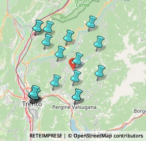 Mappa Frazione Tressilla, 38042 Baselga di Piné TN, Italia (7.9405)