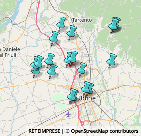 Mappa Via Udine, 33010 Pagnacco UD, Italia (6.96684)