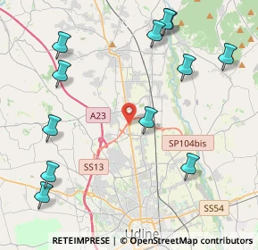 Mappa Via Nazionale, 33010 Udine UD, Italia (5.09917)