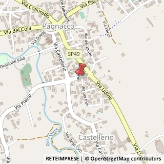 Mappa Via dei Pini, 2, 33010 Pagnacco, Udine (Friuli-Venezia Giulia)