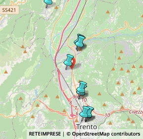 Mappa Via dell'Ora del Garda, 38100 Trento TN, Italia (3.89667)