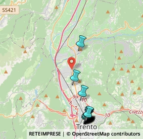 Mappa Via dell'Ora del Garda, 38100 Trento TN, Italia (5.4215)
