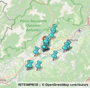 Mappa Localita' Seghe De Villa, 32036 Sedico BL, Italia (5.24625)