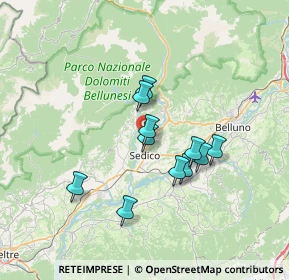 Mappa Localita' Seghe De Villa, 32036 Sedico BL, Italia (5.47909)