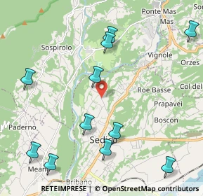 Mappa Localita' Seghe De Villa, 32036 Sedico BL, Italia (2.52455)