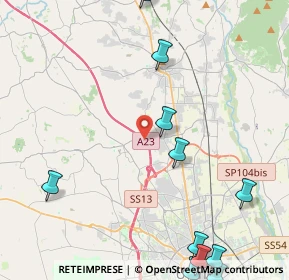 Mappa A23 Autostrada Palmanova-Tarvisio, 33010 Tavagnacco UD, Italia (5.99364)