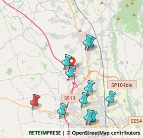 Mappa A23 Autostrada Palmanova-Tarvisio, 33010 Tavagnacco UD, Italia (4.07545)