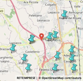 Mappa A23 Autostrada Palmanova-Tarvisio, 33010 Tavagnacco UD, Italia (2.43308)