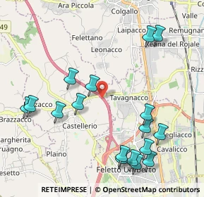 Mappa A23 Autostrada Palmanova-Tarvisio, 33010 Tavagnacco UD, Italia (2.38471)