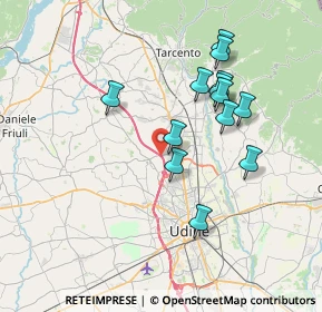 Mappa A23 Autostrada Palmanova-Tarvisio, 33010 Tavagnacco UD, Italia (6.68615)