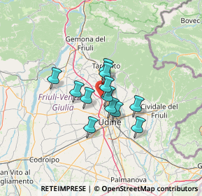 Mappa A23 Autostrada Palmanova-Tarvisio, 33010 Tavagnacco UD, Italia (8.21167)