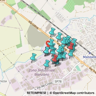 Mappa Via Luigi Einaudi, 33044 Manzano UD, Italia (0.34786)