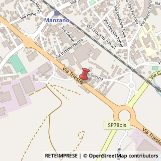 Mappa Via Trieste, 2, 33044 Manzano UD, Italia, 33044 Manzano, Udine (Friuli-Venezia Giulia)