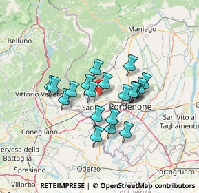Mappa Via Brigata Osoppo, 33074 Fontanafredda PN, Italia (10.318)