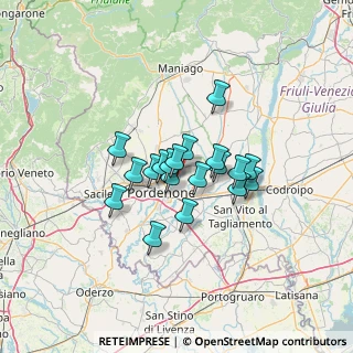 Mappa 33084 Cordenons PN, Italia (8.78842)