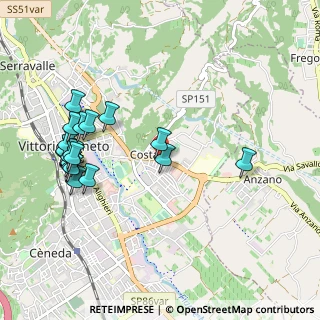 Mappa Via Dalmazia, 31029 Vittorio Veneto TV, Italia (1.103)