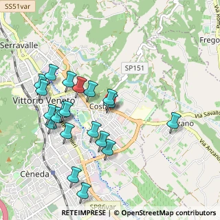 Mappa Via Dalmazia, 31029 Vittorio Veneto TV, Italia (1.0265)