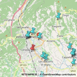 Mappa Via Dalmazia, 31029 Vittorio Veneto TV, Italia (2.664)