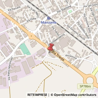 Mappa Via Trieste, 2, 33044 Manzano, Udine (Friuli-Venezia Giulia)