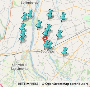 Mappa Via Malosarie, 33033 Codroipo UD, Italia (6.588)