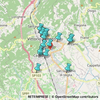 Mappa Via dei Tonet, 31029 Vittorio Veneto TV, Italia (1.285)