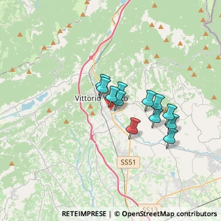 Mappa Via dei Tonet, 31029 Vittorio Veneto TV, Italia (2.545)