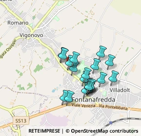 Mappa Via Gortani, 33074 Fontanafredda PN, Italia (0.701)