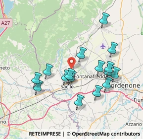 Mappa Via Bodegan, 33074 Fontanafredda PN, Italia (7.0725)