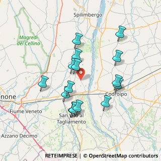 Mappa Via Pozzo Dipinto, 33098 Valvasone PN, Italia (6.68867)