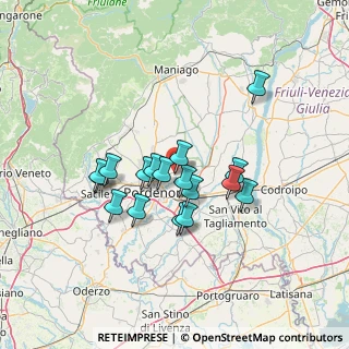 Mappa Via Vittorio Veneto, 33084 Cordenons PN, Italia (11.01588)