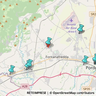 Mappa Via Antonio Canova, 33074 Fontanafredda PN, Italia (7.25786)