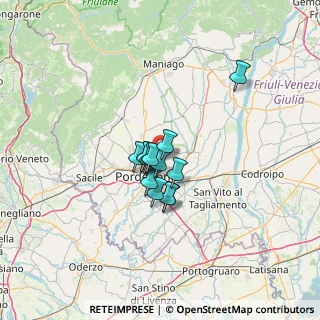 Mappa Via B. Croce, 33084 Cordenons PN, Italia (7.42714)