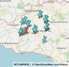 Mappa Via Liguria, 93016 Riesi CL, Italia (12.1025)