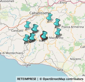 Mappa Via Indipendenza, 93016 Riesi CL, Italia (9.90579)